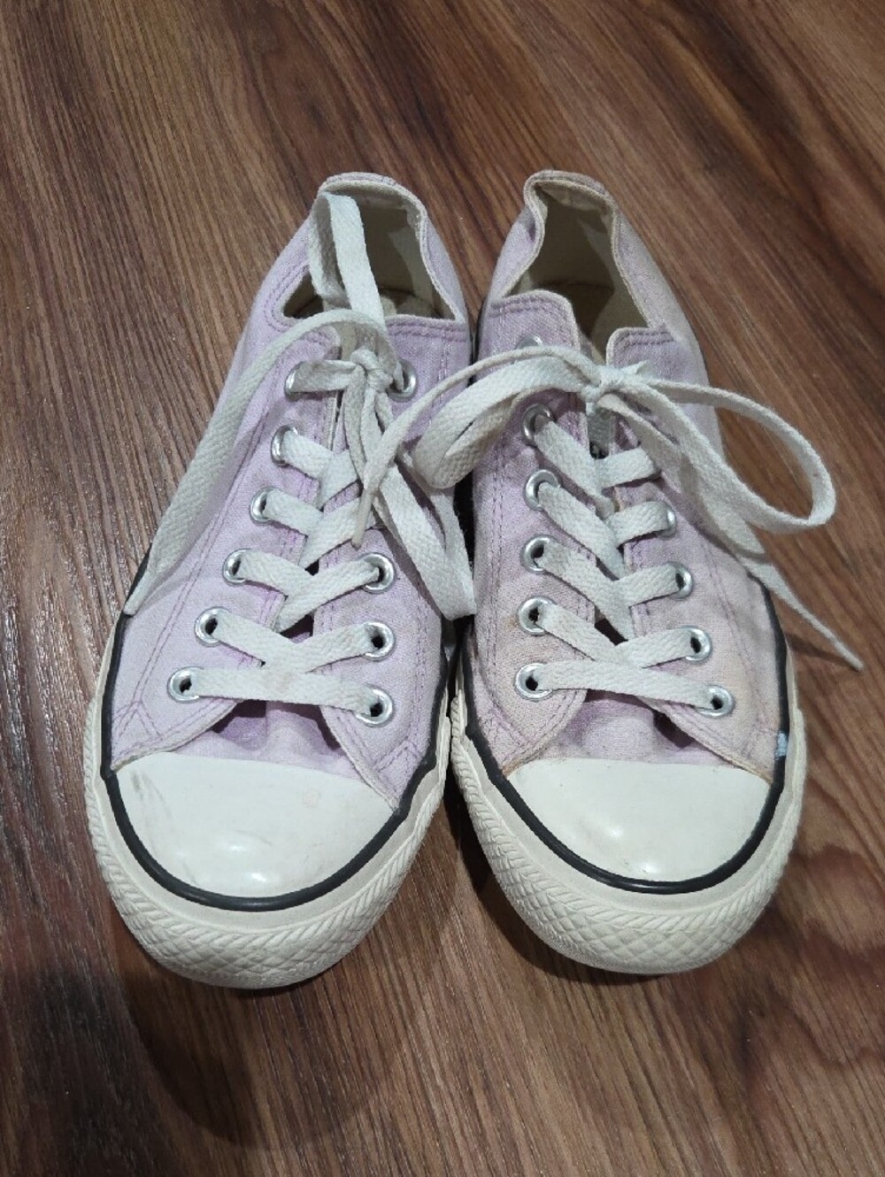 Converse Low-Top Canvas Sneakers in Light Lavender and White - Picture 2 of 7